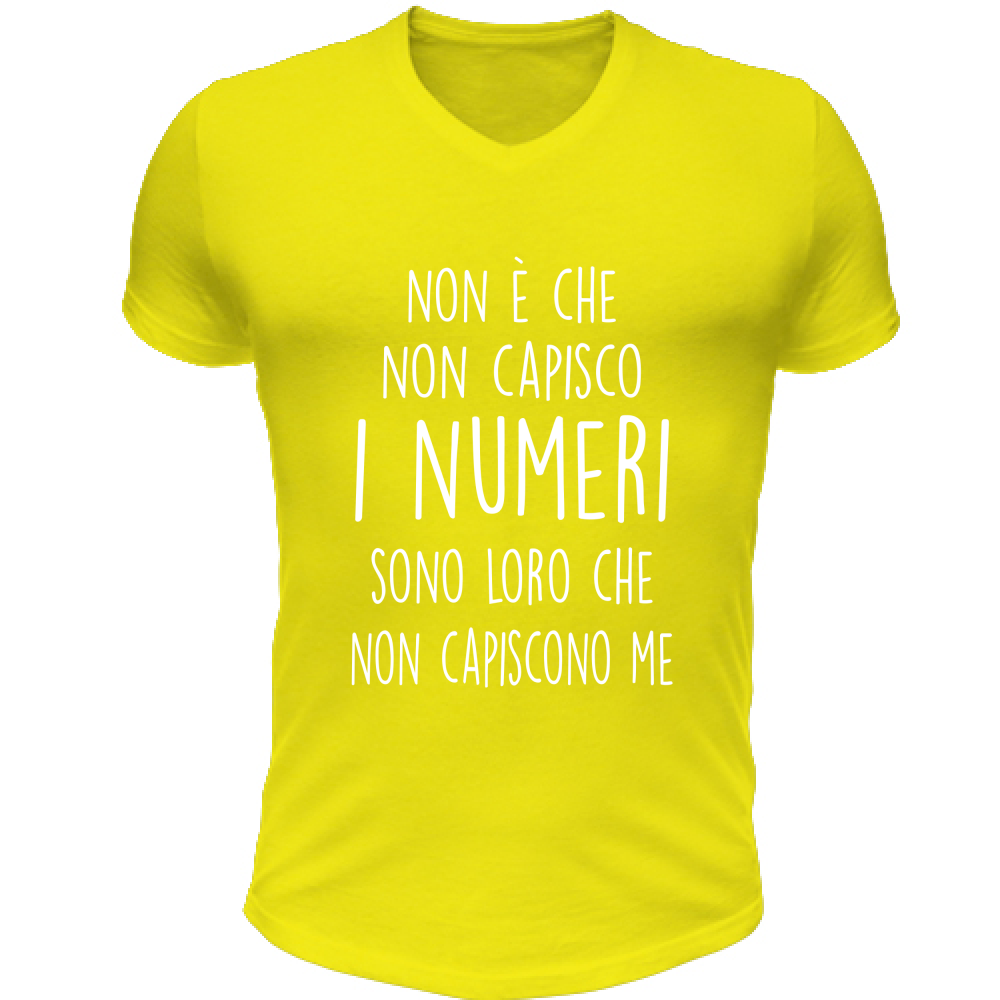 T-Shirt Unisex Scollo V Non capiscono me - Scritte Divertenti