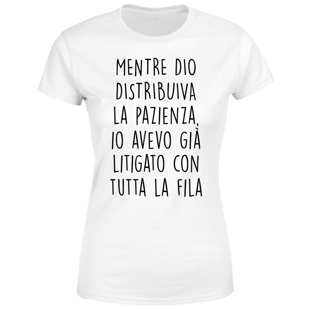 T-Shirt Donna La pazienza - Scritte Divertenti - Chiara