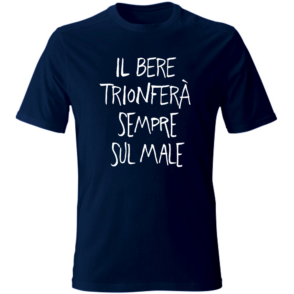 T-Shirt Unisex Large Trionfo sul male - Scritte Divertenti