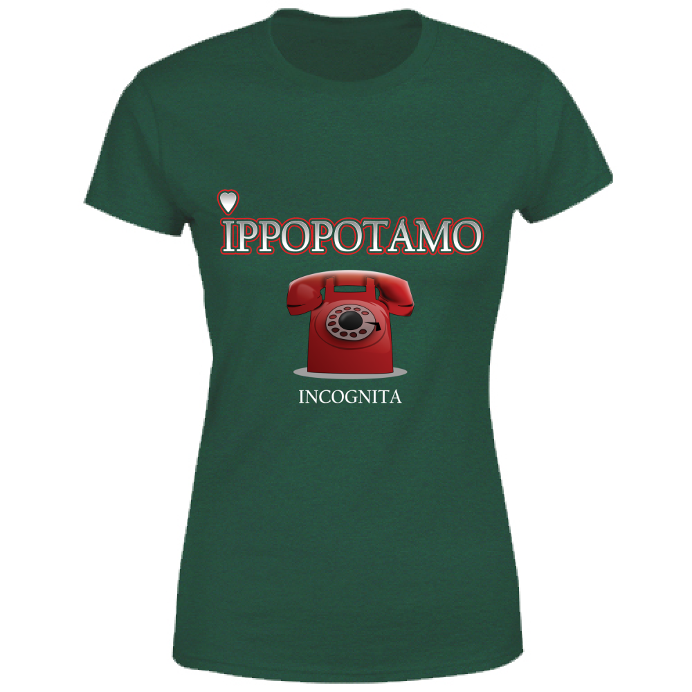 T-Shirt Donna Ippopotamo Incognita