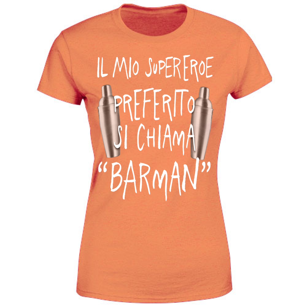 T-Shirt Donna Supereroe preferito - Scritte Divertenti