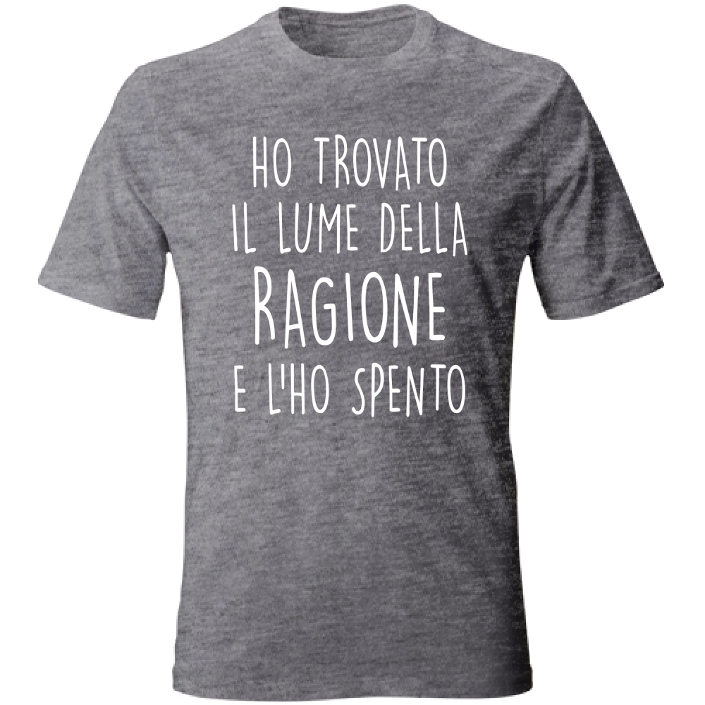 T-Shirt Unisex Lume della ragione - Scritte Divertenti