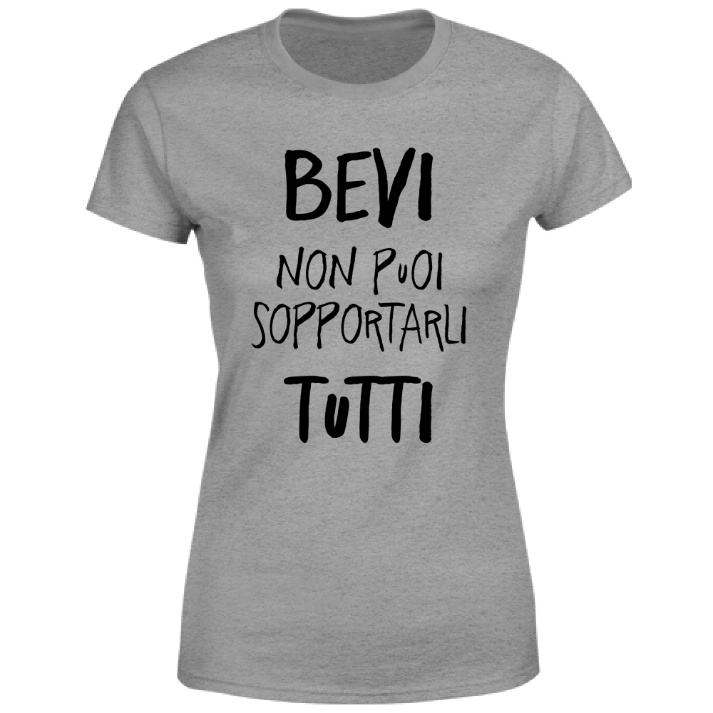 T-Shirt Donna Sopportarli - Scritte Divertenti - Chiara