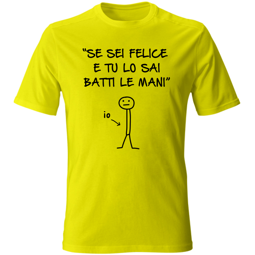 T-Shirt Unisex Batti le mani - Scritte Divertenti - Chiara