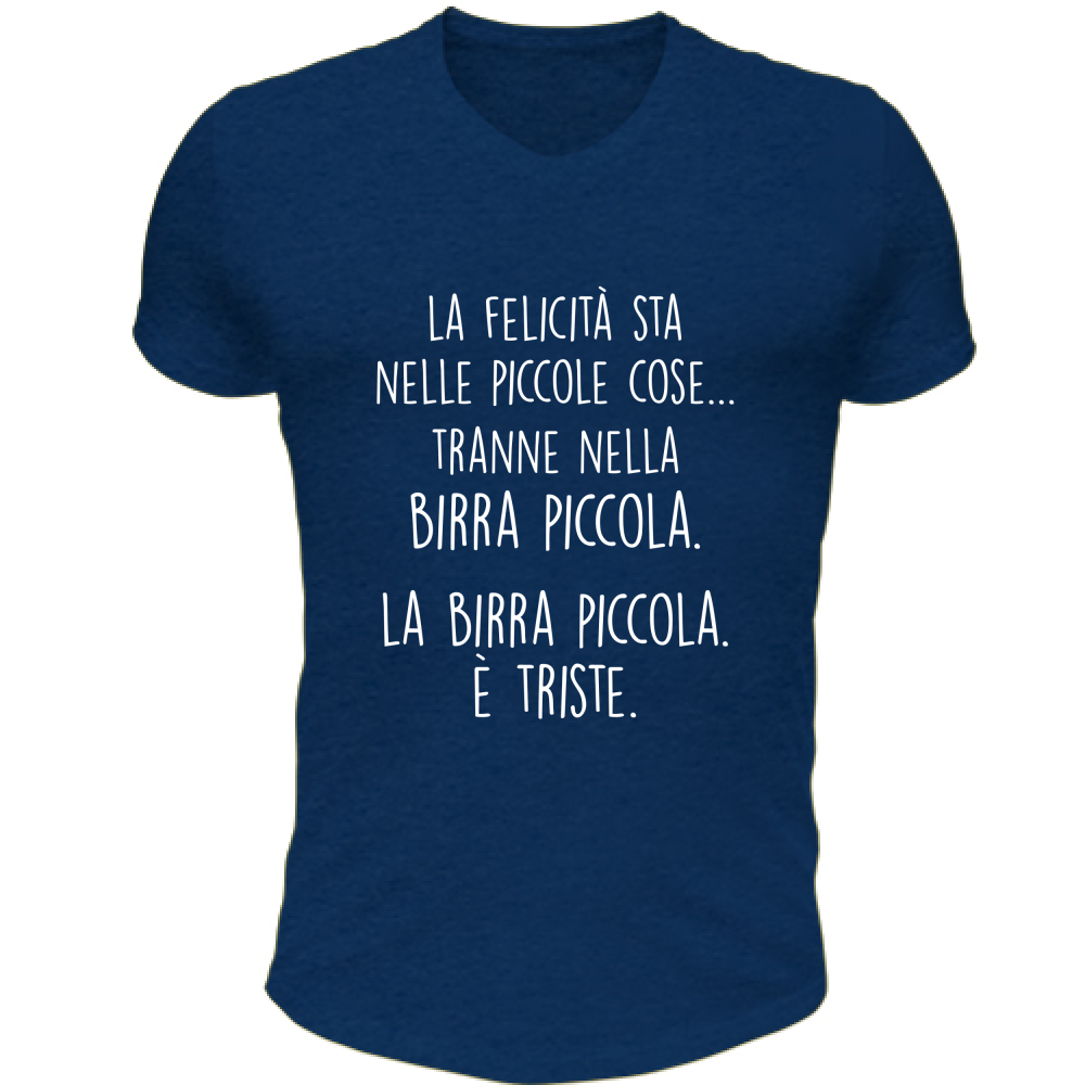 T-Shirt Unisex Scollo V Nelle piccole cose - Scritte Divertenti