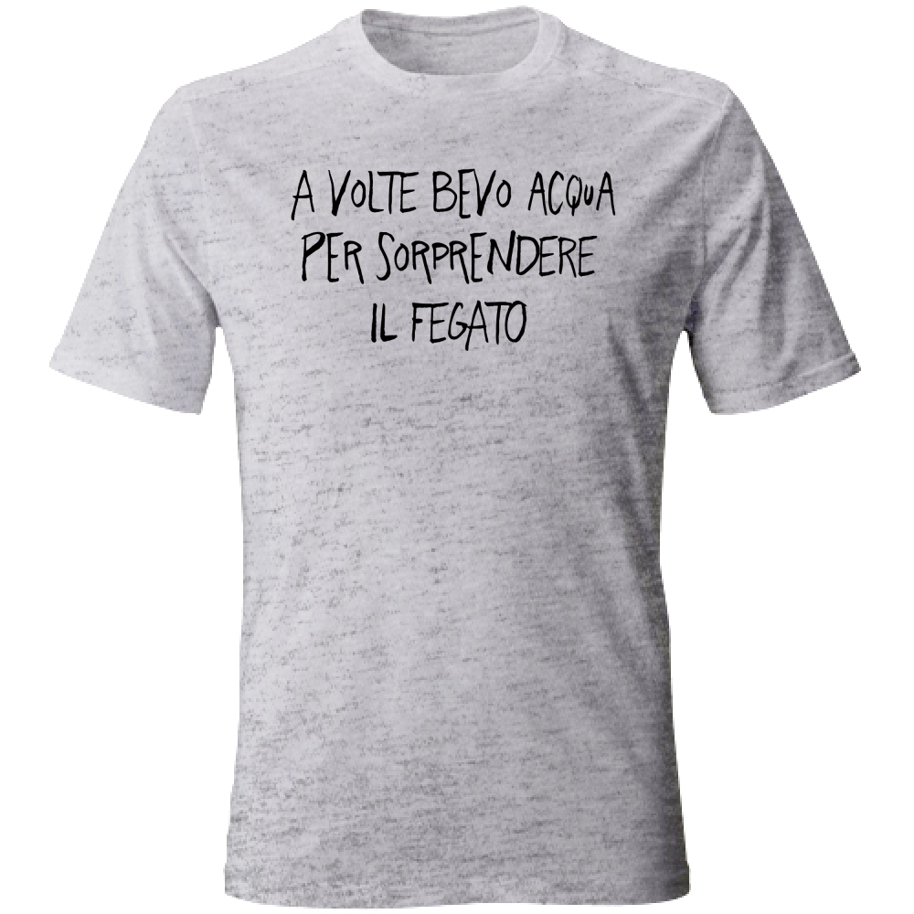 T-Shirt Unisex Bevo acqua - Scritte Divertenti - Chiara