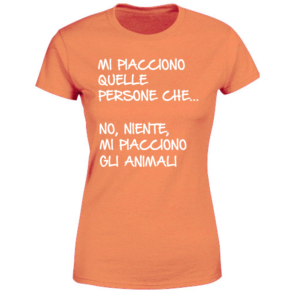 T-Shirt Donna Mi piacciono gli animali - Scritte Divertenti