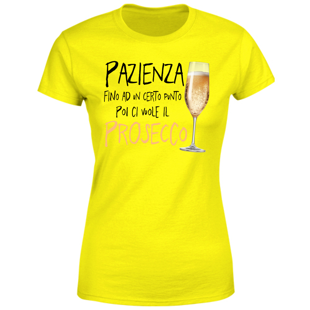 T-Shirt Donna Pazienza - Scritte Divertenti - Chiara