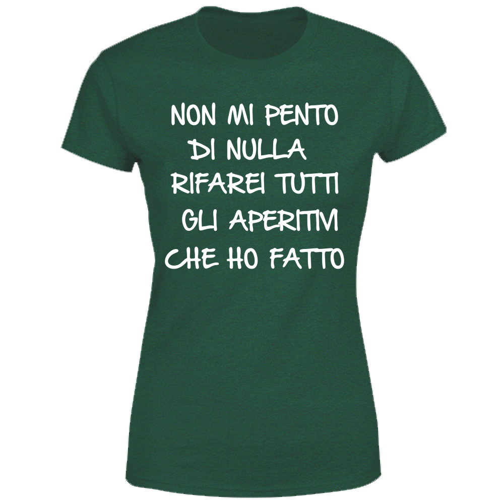 T-Shirt Donna Non mi pento - Scritte Divertenti