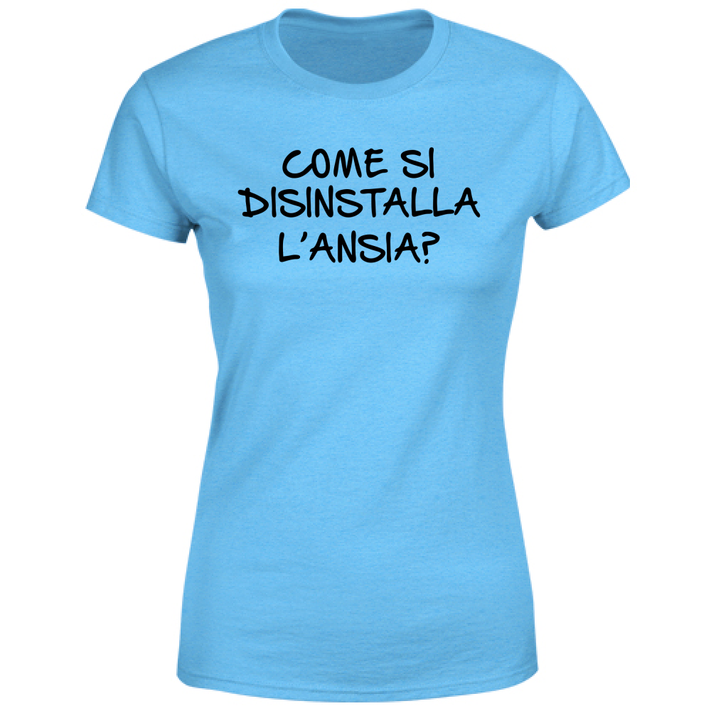 T-Shirt Donna Disinstalla - Scritte Divertenti - Chiara