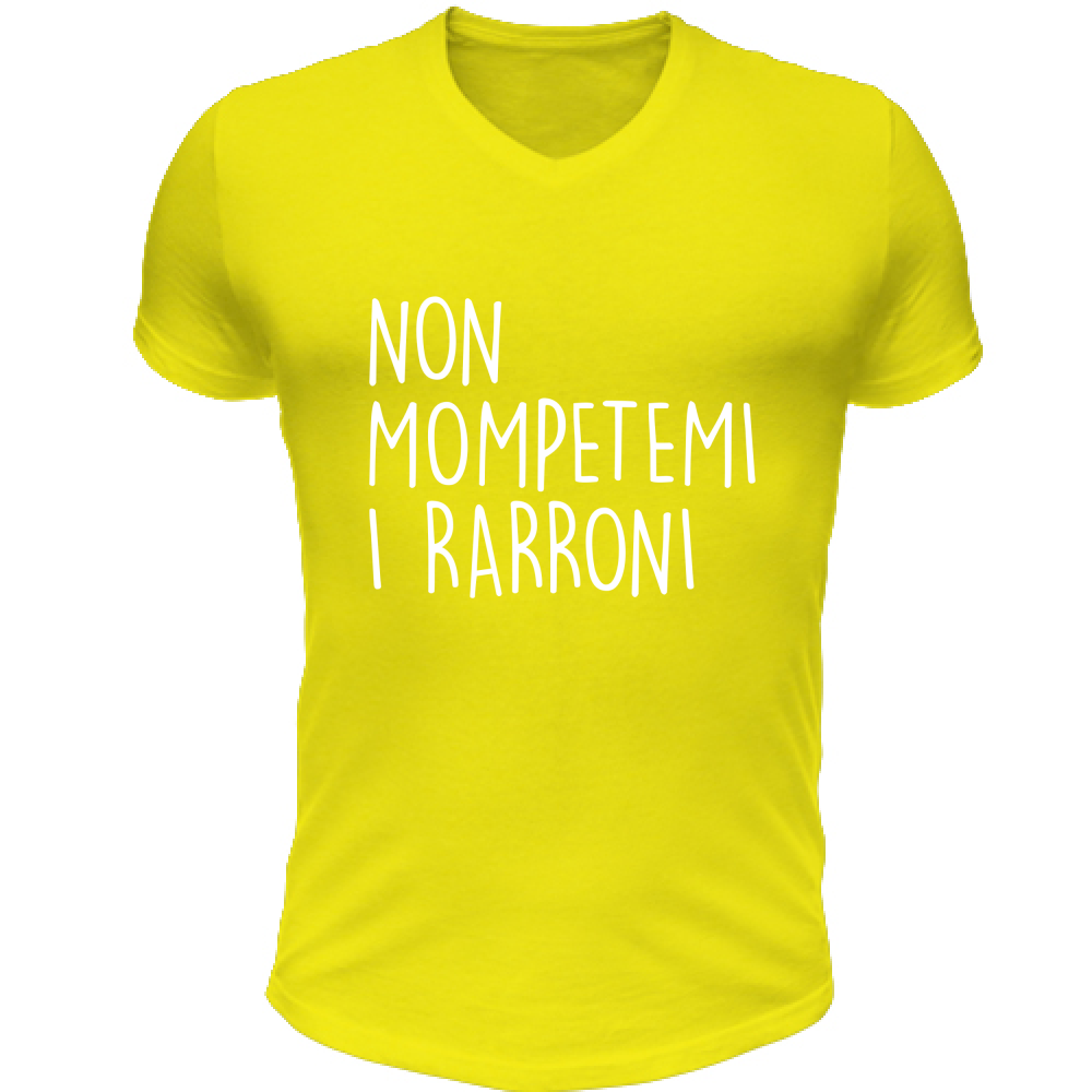 T-Shirt Unisex Scollo V Rarroni - Scritte Divertenti