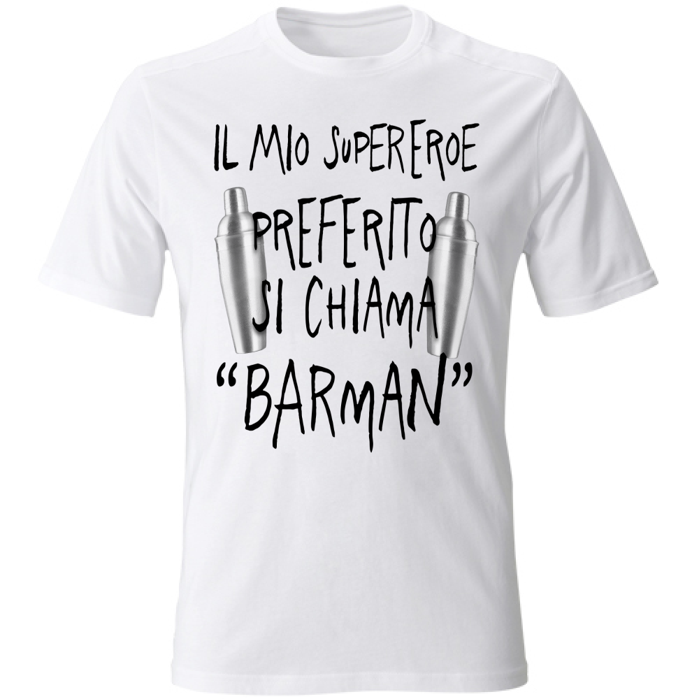 T-Shirt Unisex Supereroe preferito - Scritte Divertenti - Chiara