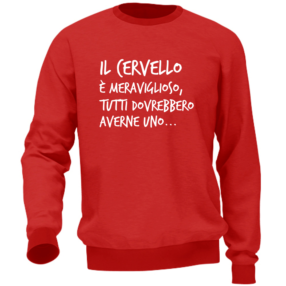 Felpa Unisex Il Cervello - Scritte Divertenti