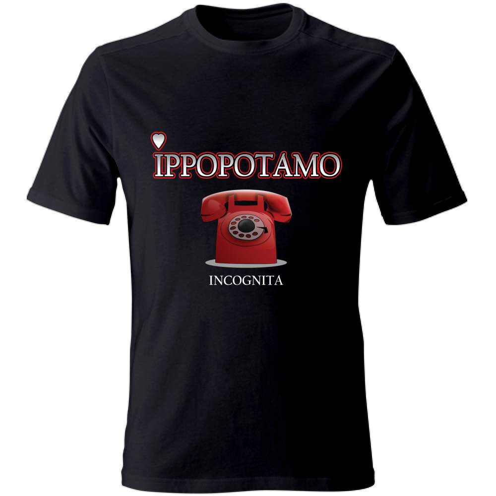 T-Shirt Unisex Ippopotamo Incognita