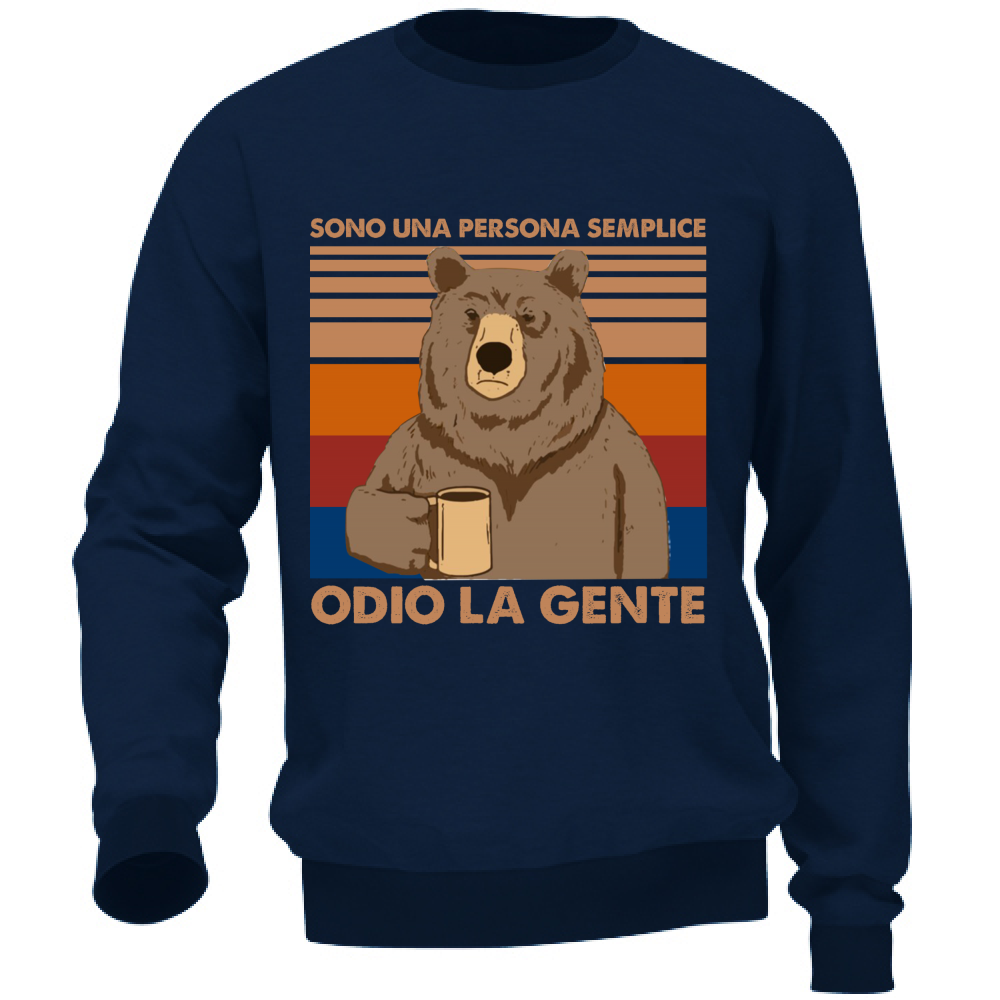 Felpa Unisex Orso caffe