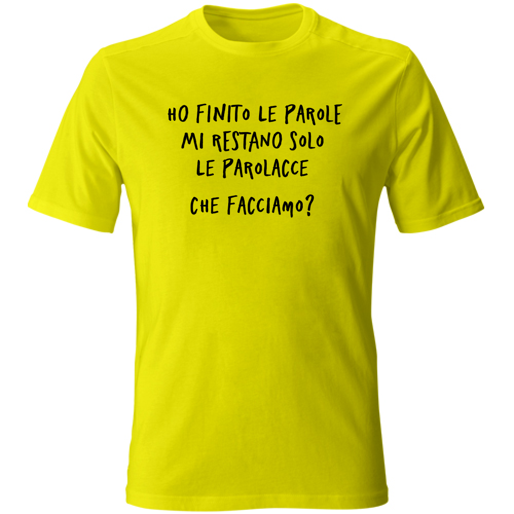 T-Shirt Unisex Ho finito le parole - Scritte Divertenti - Chiara