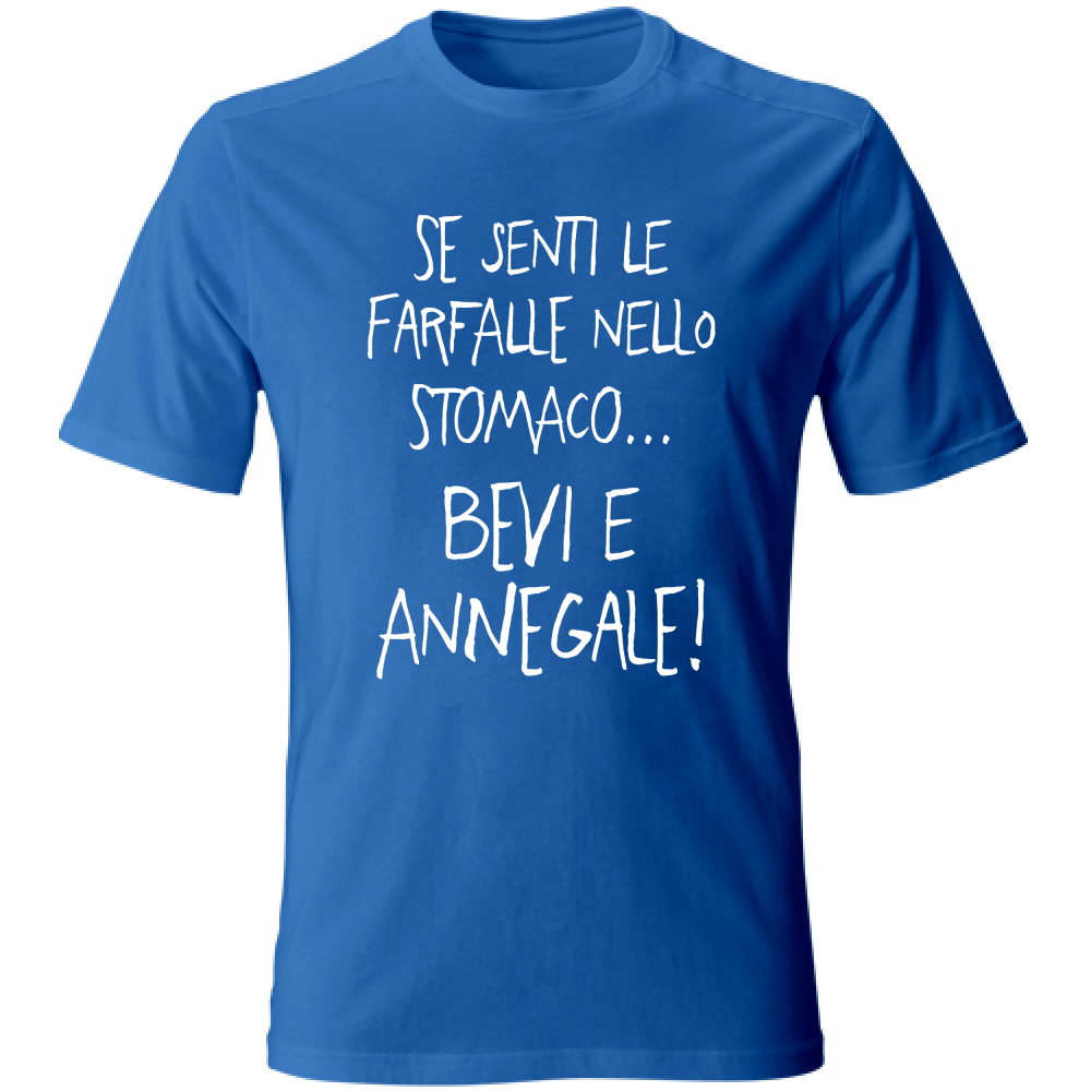 T-Shirt Unisex Farfalle nello stomaco - Scritte Divertenti