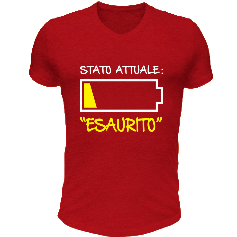 T-Shirt Unisex Scollo V Stato attuale: Esaurito - Scritte Divertenti