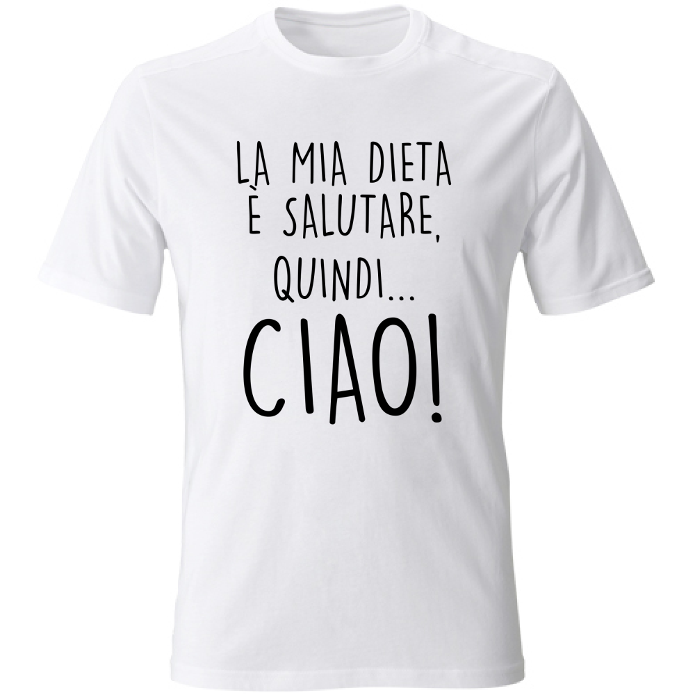 T-Shirt Unisex Salutare - Scritte Divertenti - Chiara