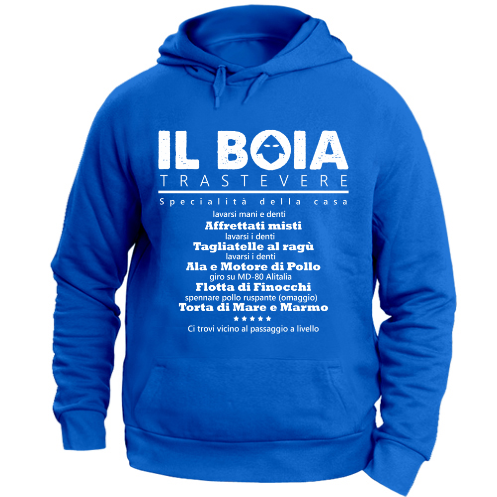 Felpa Unisex con Cappuccio Il B o i a Trastevere