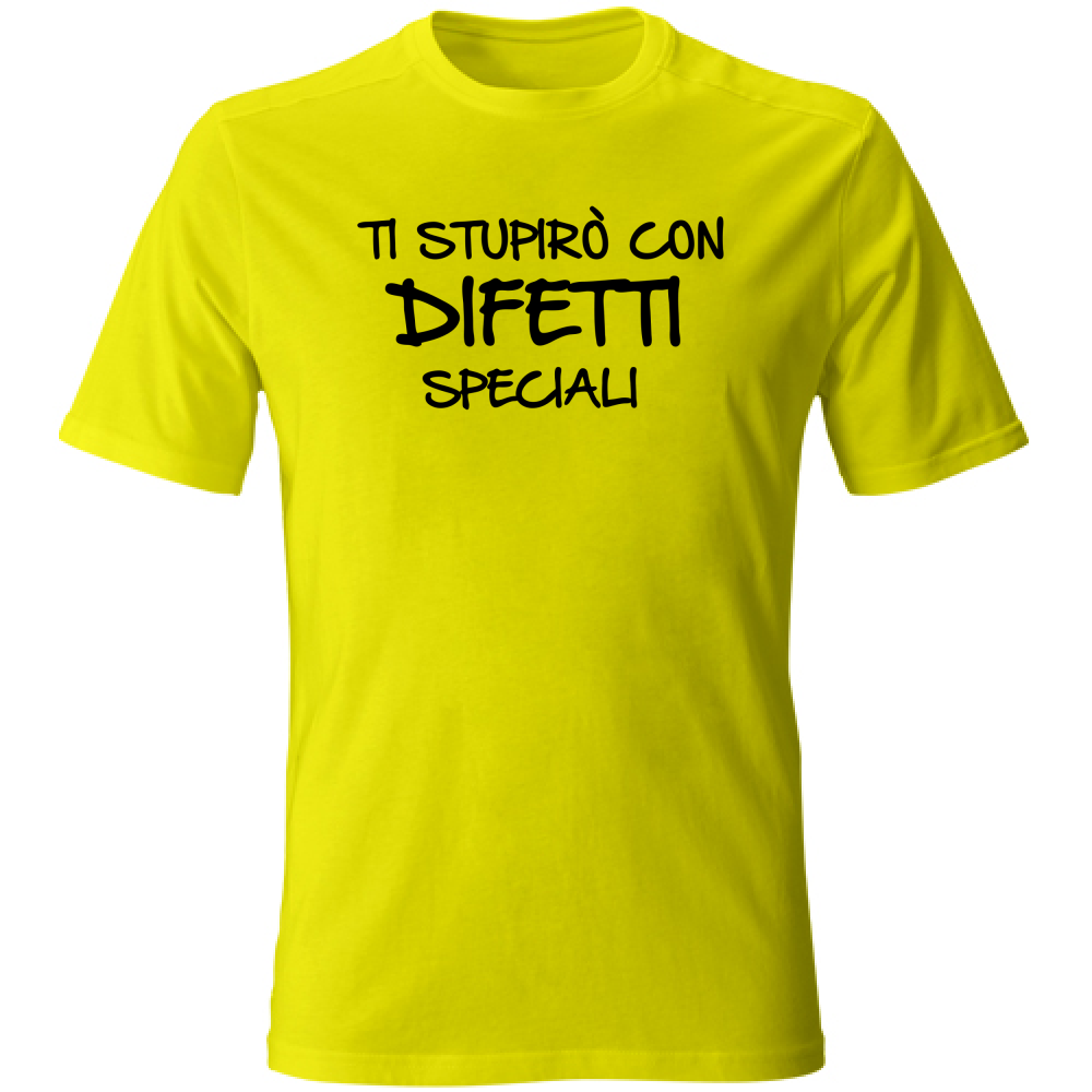 T-Shirt Unisex Difetti speciali - Scritte Divertenti - Chiara