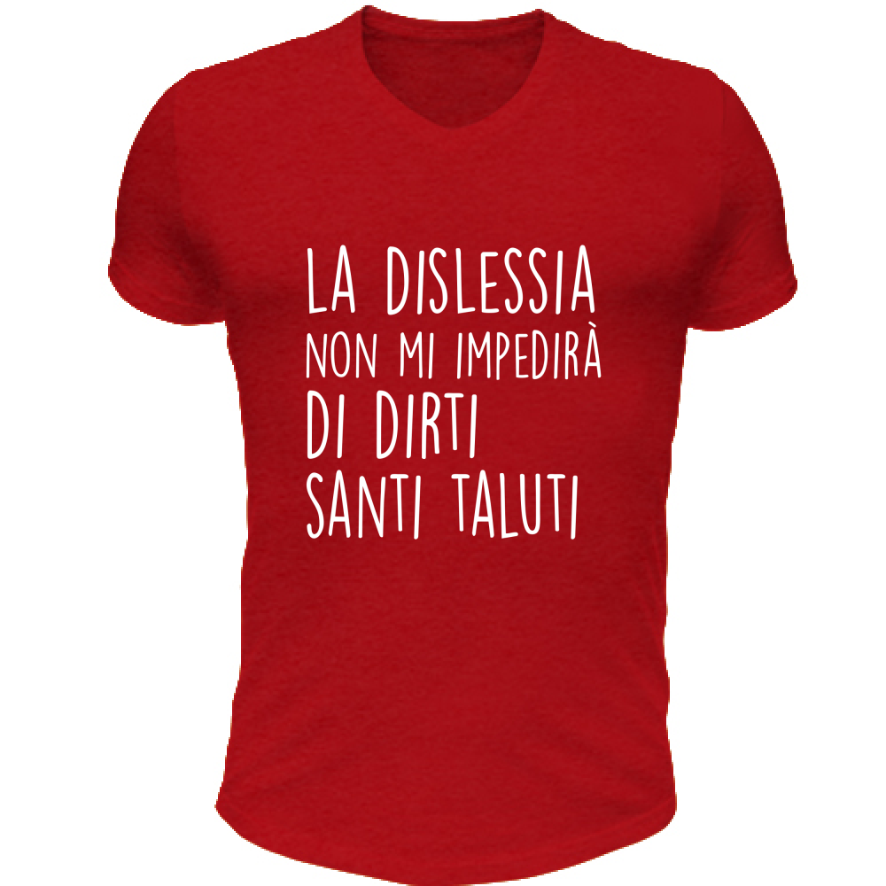 T-Shirt Unisex Scollo V Santi Taluti - Scritte Divertenti