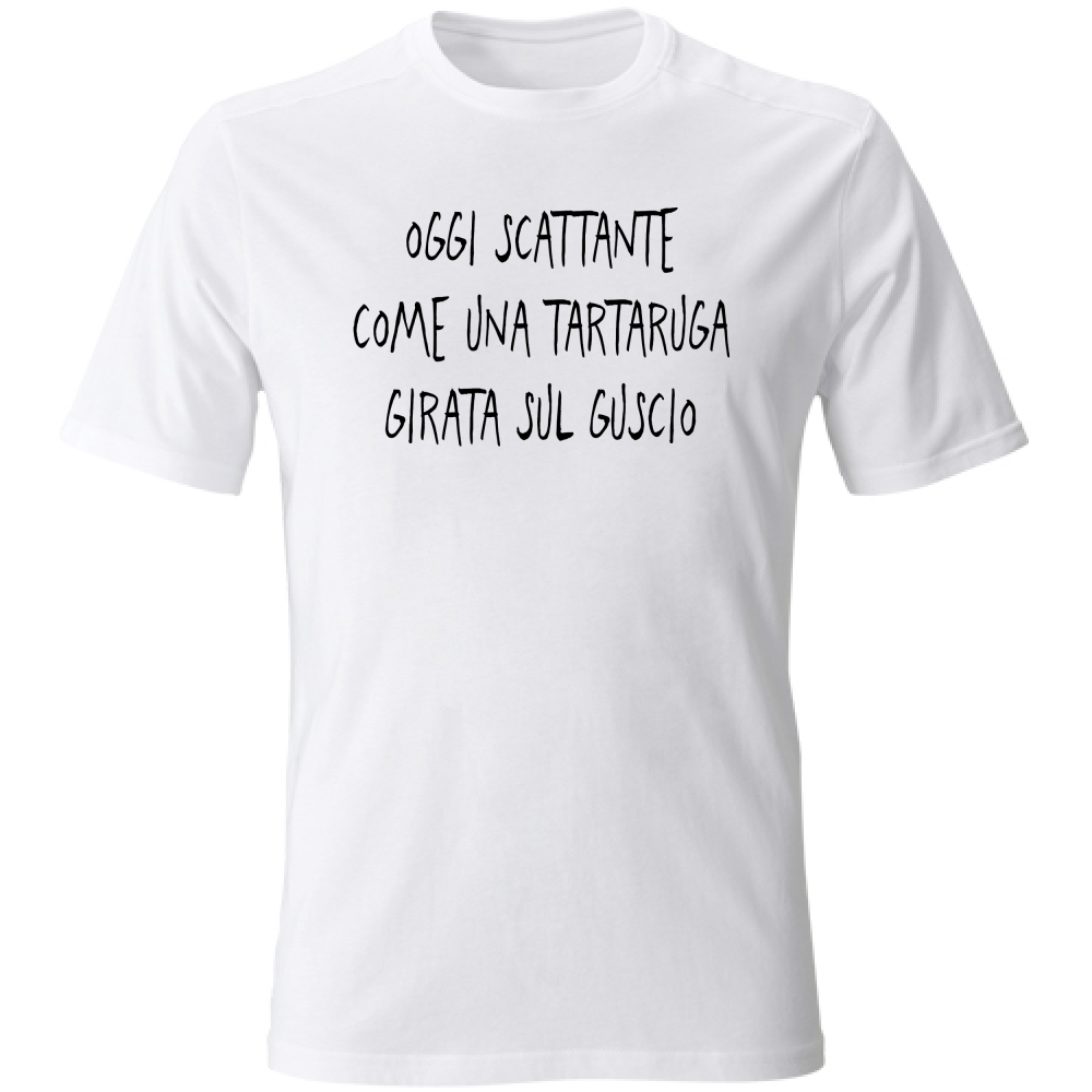 T-Shirt Unisex Tartaruga - Scritte Divertenti - Chiara