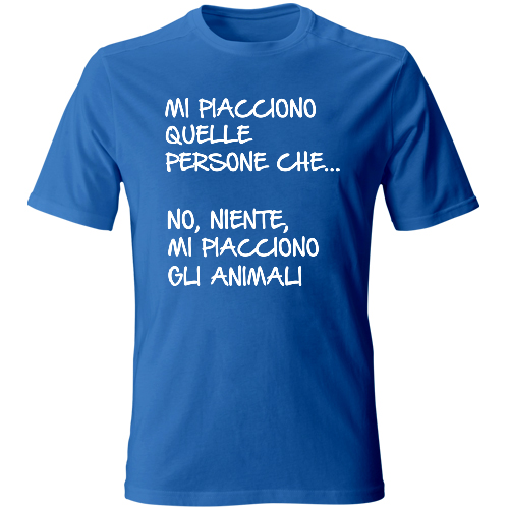 T-Shirt Unisex Mi piacciono gli animali - Scritte Divertenti