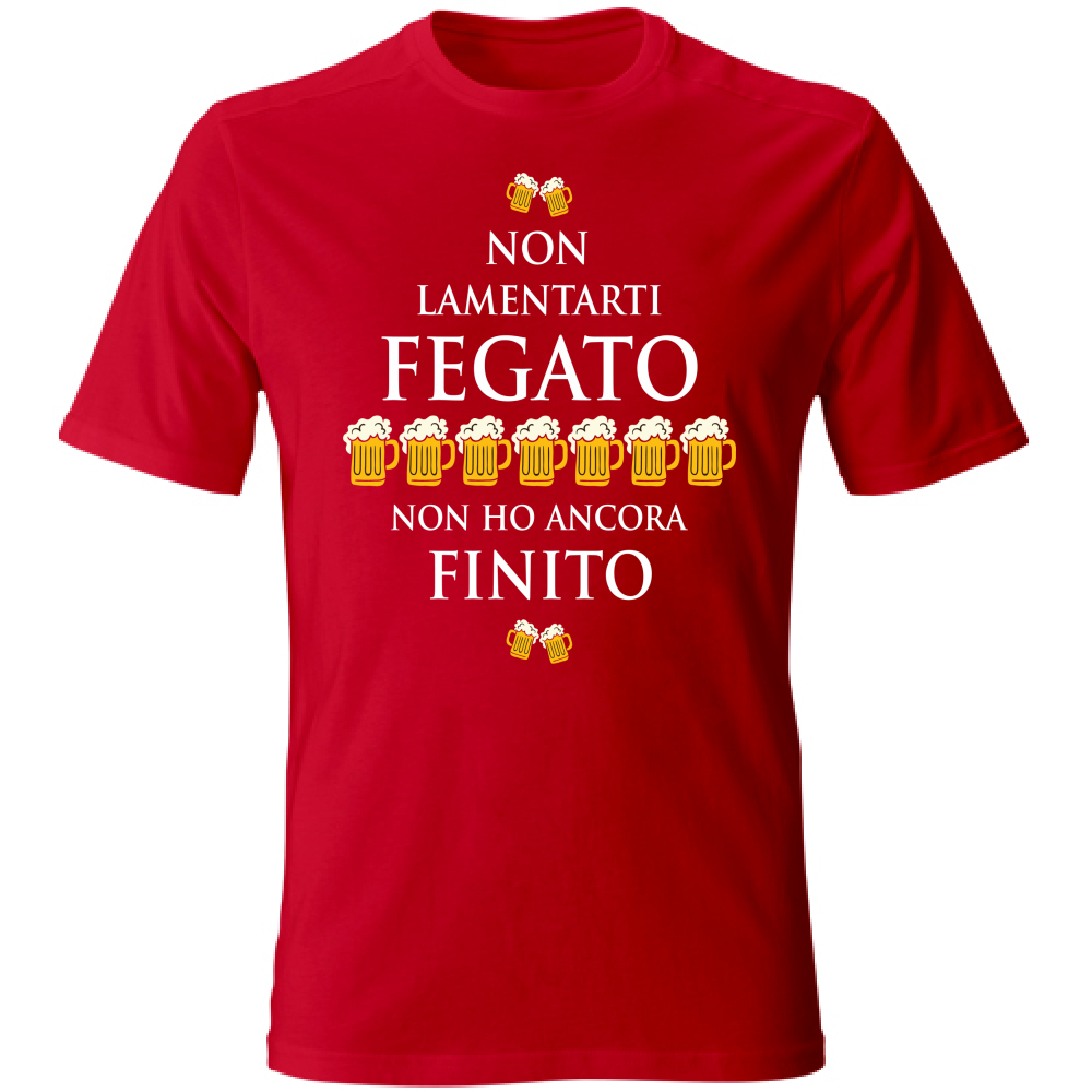 T-Shirt Unisex Large Fegato - Scritte Divertenti