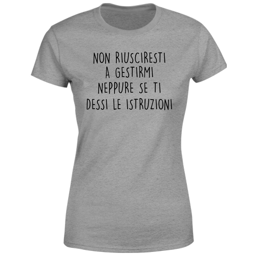 T-Shirt Donna Istruzioni - Scritte Divertenti - Chiara