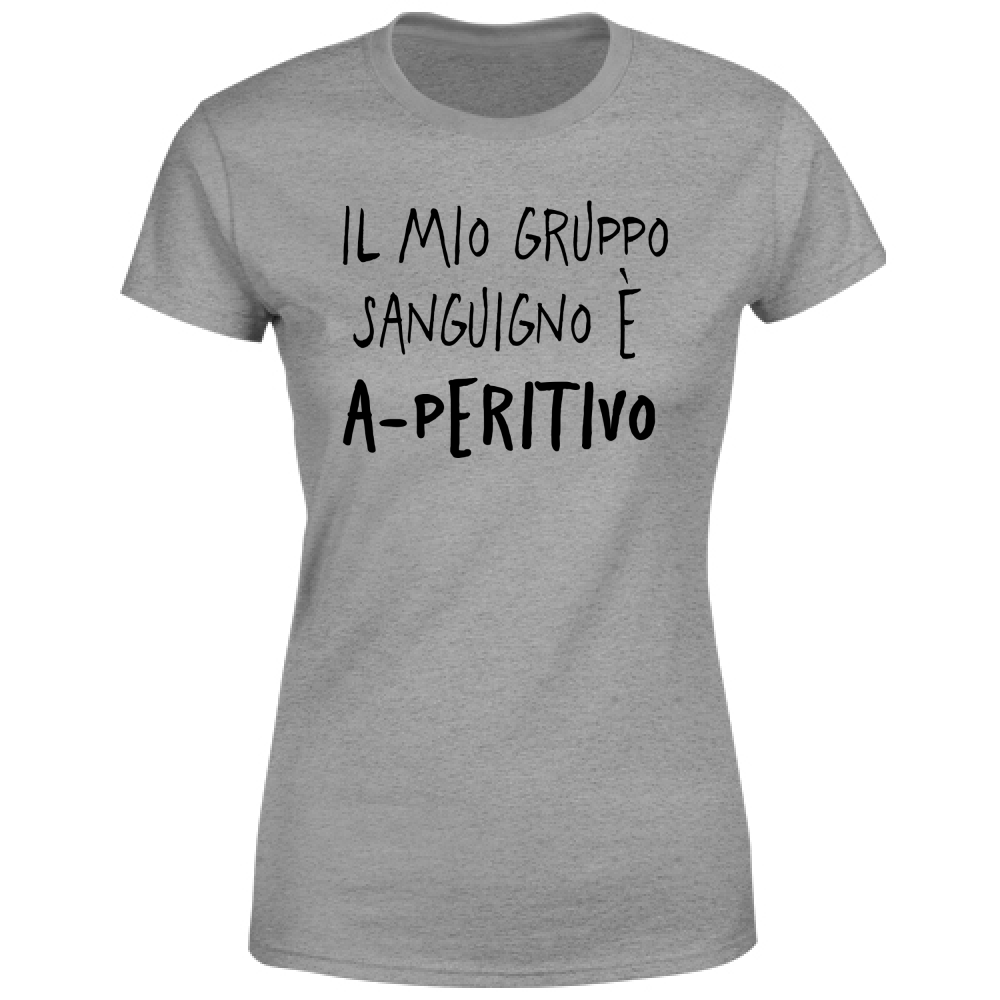 T-Shirt Donna Gruppo sanguigno - Scritte Divertenti - Chiara