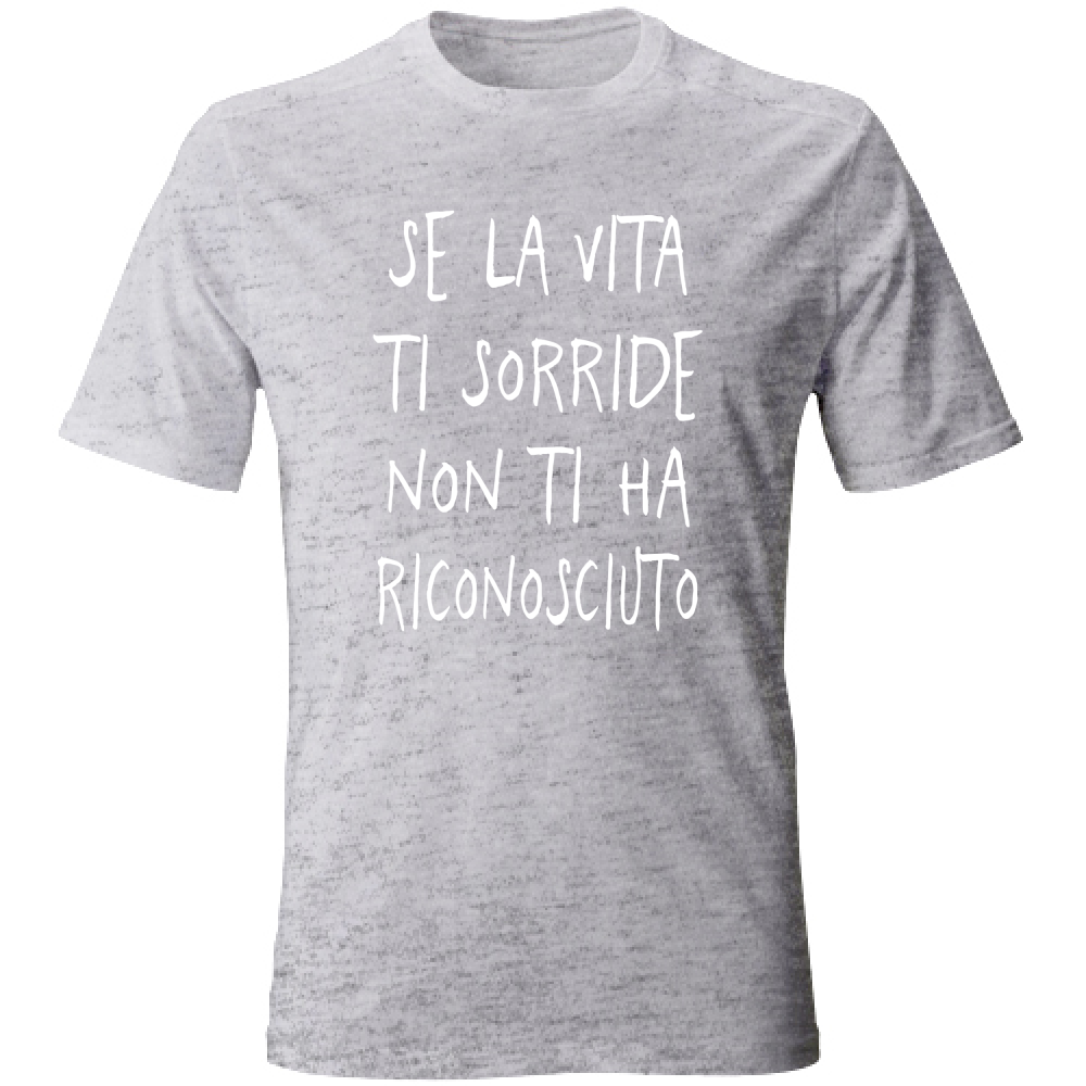 T-Shirt Unisex Se la vita ti sorride - Scritte Divertenti