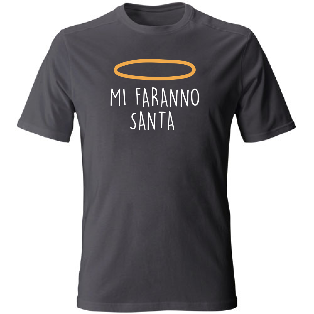 T-Shirt Unisex Large Mi faranno santa - Scritte Divertenti