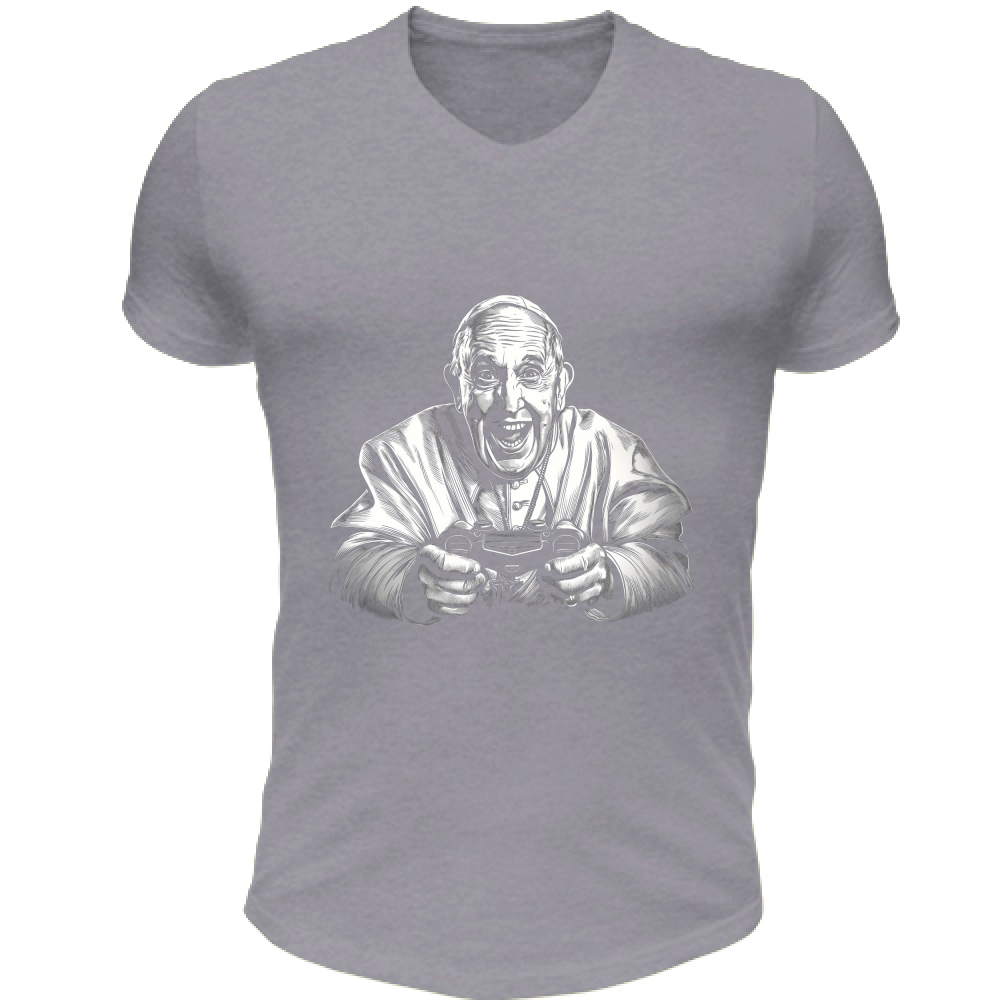 T-Shirt Unisex Scollo V Papa Gamer