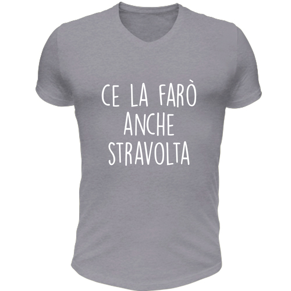 T-Shirt Unisex Scollo V Stravolta - Scritte Divertenti