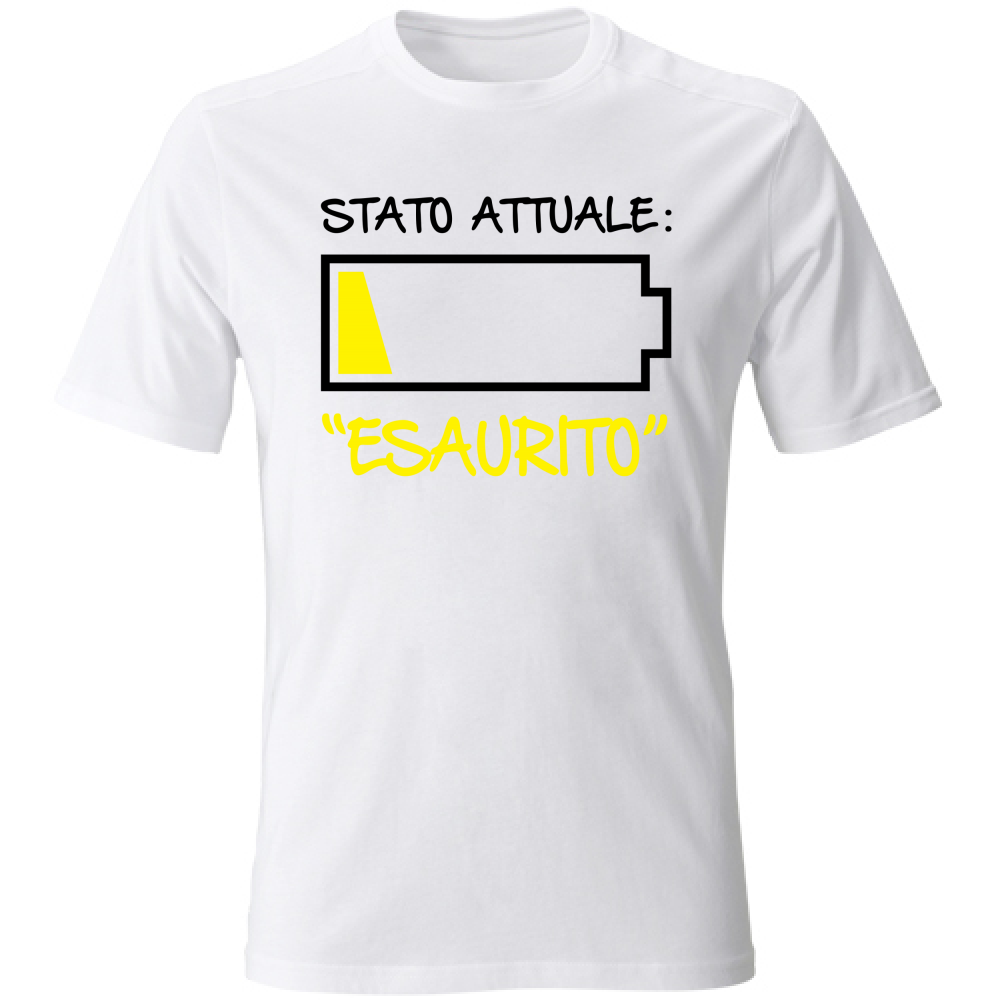 T-Shirt Unisex Stato attuale M - Scritte Divertenti - Chiara