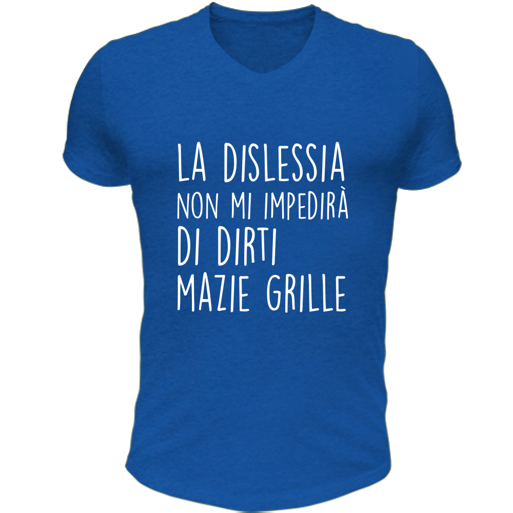 T-Shirt Unisex Scollo V Mazie Grille - Scritte Divertenti