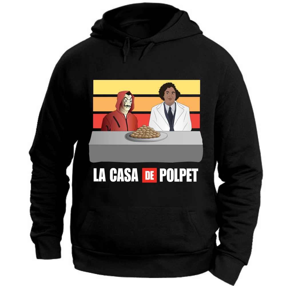 Felpa Unisex con Cappuccio La Casa de Polpet