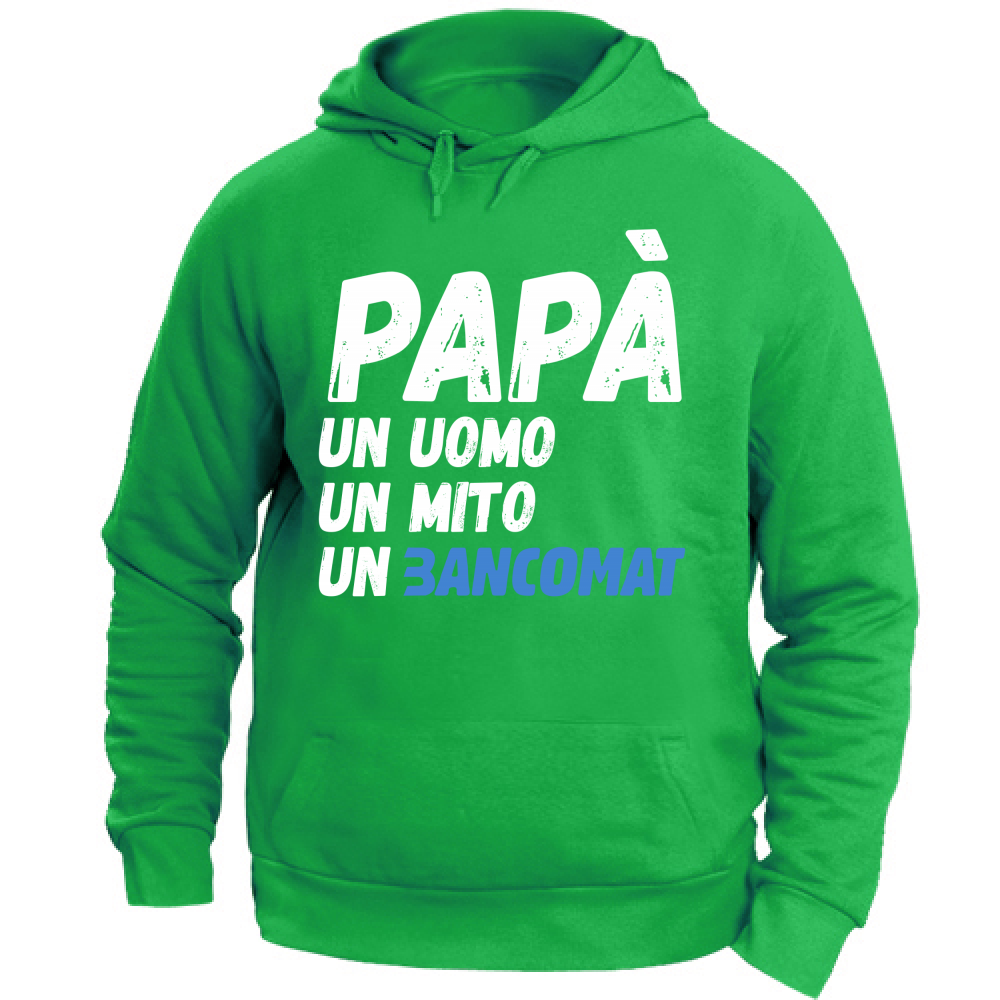 Felpa Unisex con Cappuccio Un-Uomo Un-Mito Un-Bancomat