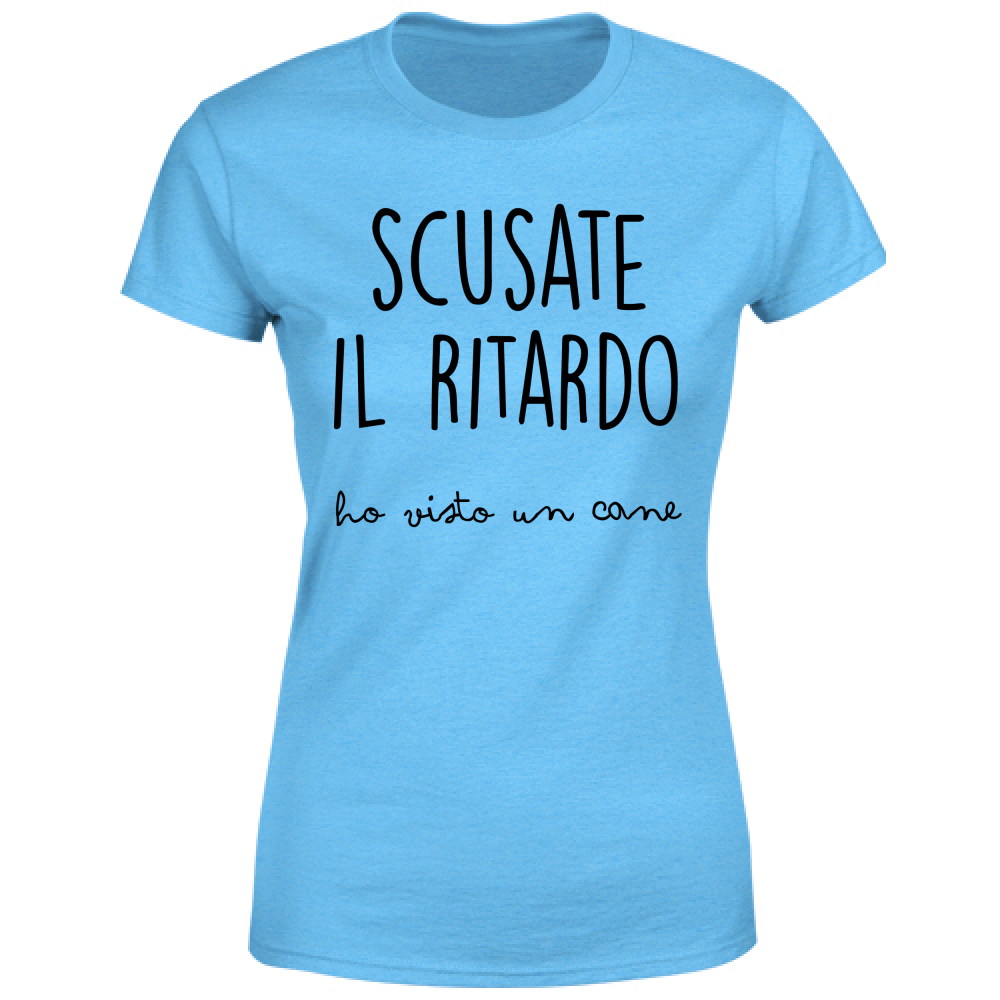 T-Shirt Donna Ritardo Cane - Scritte Divertenti - Chiara