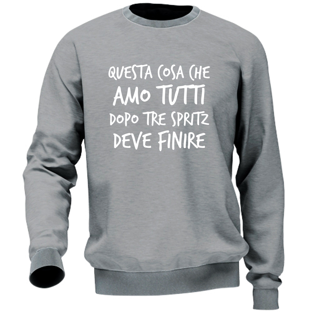 Felpa Unisex Amo tutti - Scritte Divertenti