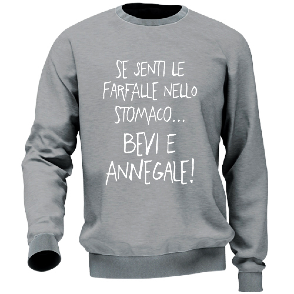 Felpa Unisex Farfalle nello stomaco - Scritte Divertenti