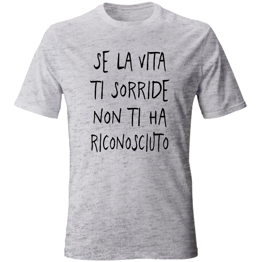 T-Shirt Unisex Sorride - Scritte Divertenti - Chiara