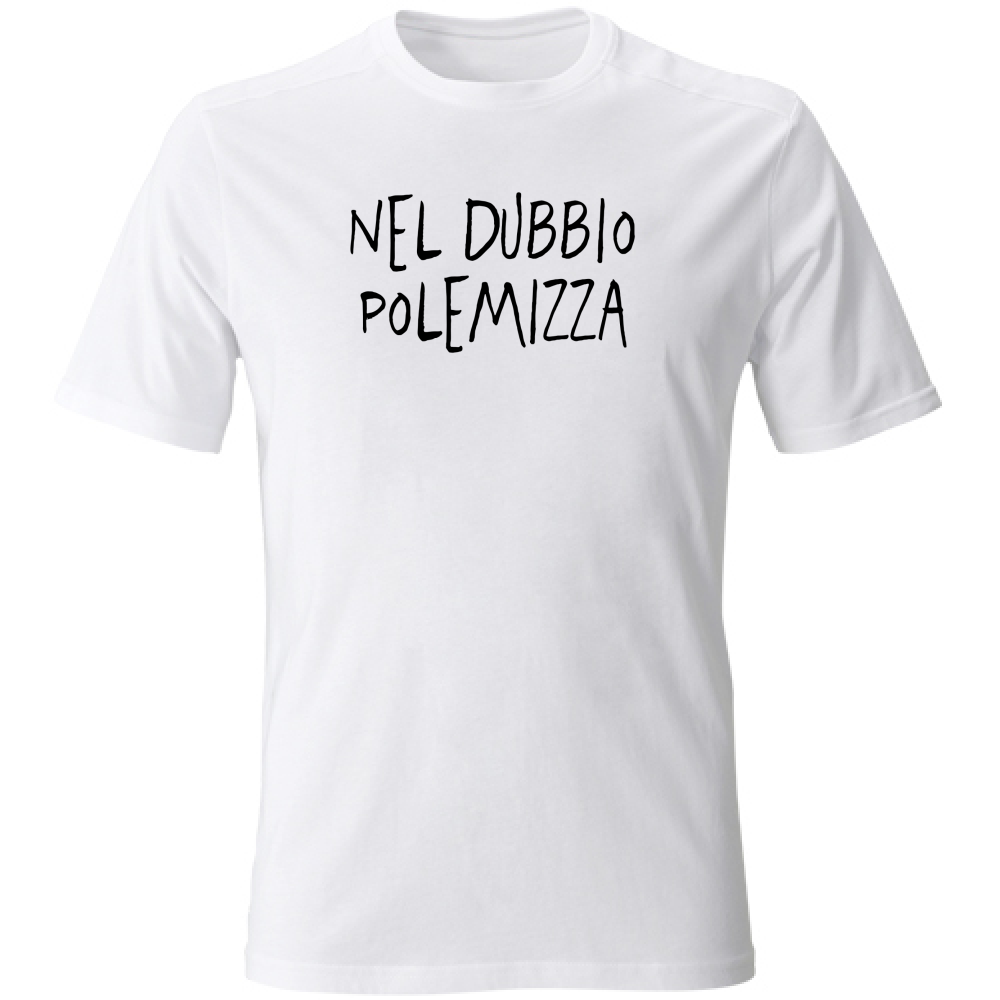 T-Shirt Unisex Large Nel dubbio - Scritte Divertenti - Chiara