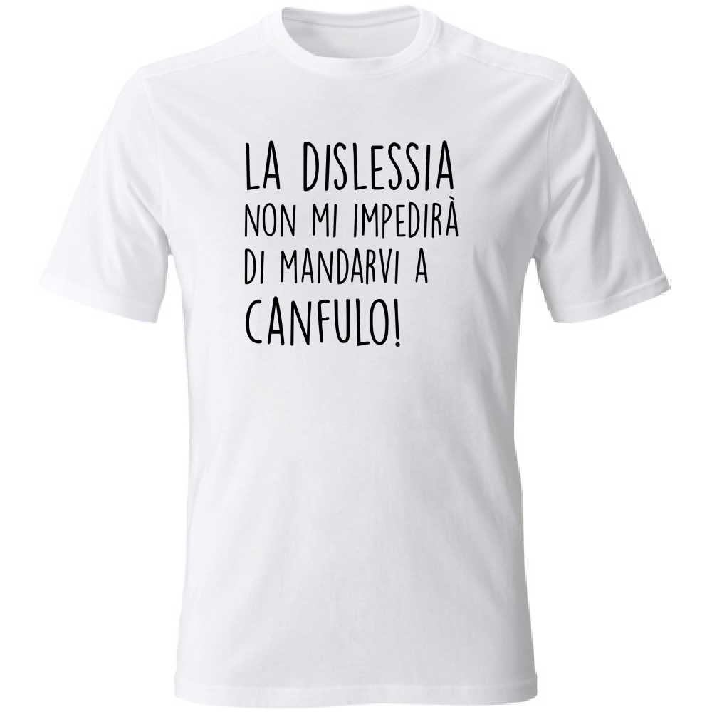 T-Shirt Unisex Large Canfulo - Scritte Divertenti - Chiara