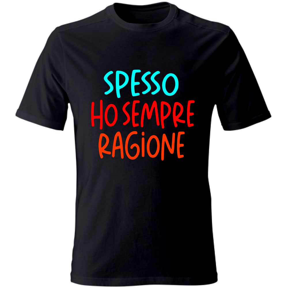 T-Shirt Unisex Ho sempre ragione - Scritte Acide