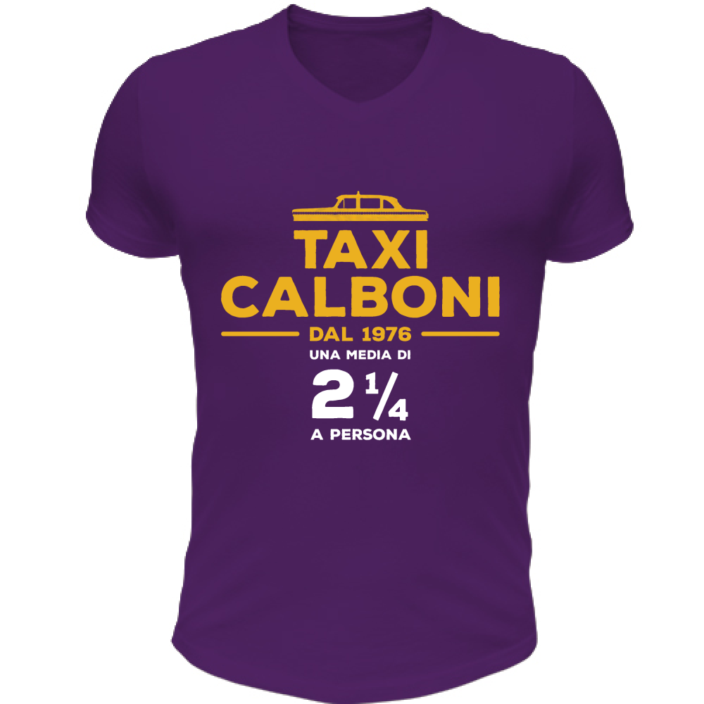 T-Shirt Unisex Scollo V Taxi Calboni
