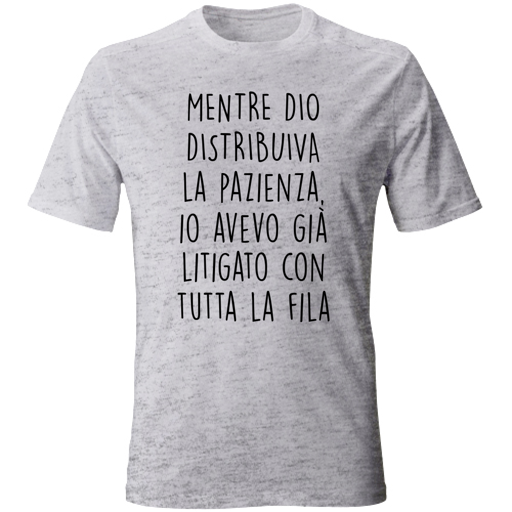 T-Shirt Unisex La pazienza - Scritte Divertenti - Chiara