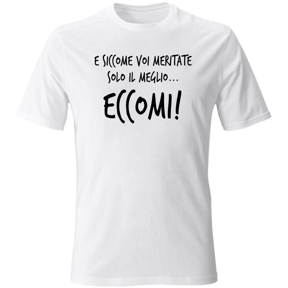 T-Shirt Unisex Solo il  meglio - Scritte Divertenti - Chiara