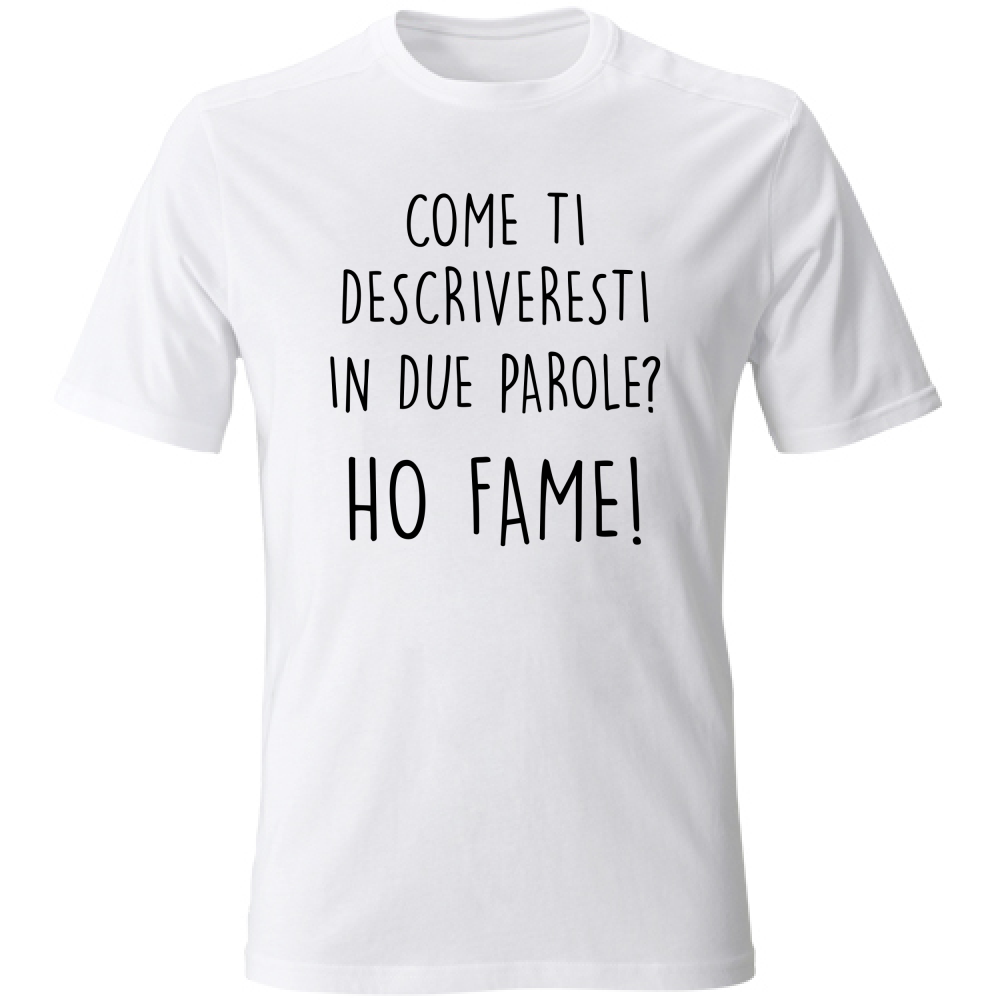 T-Shirt Unisex Due parole - Scritte Divertenti - Chiara